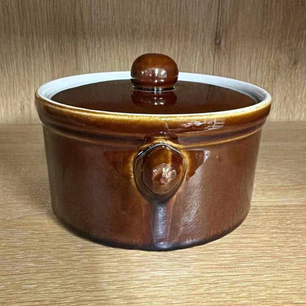 Villeroy & Boch Brown Round Casserole Dish Bakeware‎ Luxembourg Glazed Ceramic